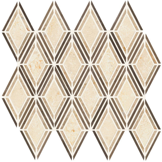 Daltile-Decorative-Accents-12-x-13-Polished-Natural-Stone-3x4-Argyle-Mosaic-Beige-Blend