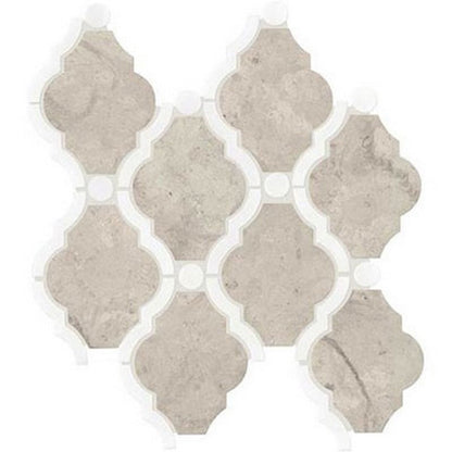 Daltile Decorative Accents 11" x 13" Honed Natural Stone Baroque Mosaic, Volcanic Gray Blend, 11" x 13"