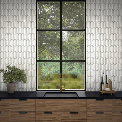 Daltile-Eclessia-Marble-13-x-14-Polished-Natural-stone-Feather-Mosaic-Cristallo-Blend