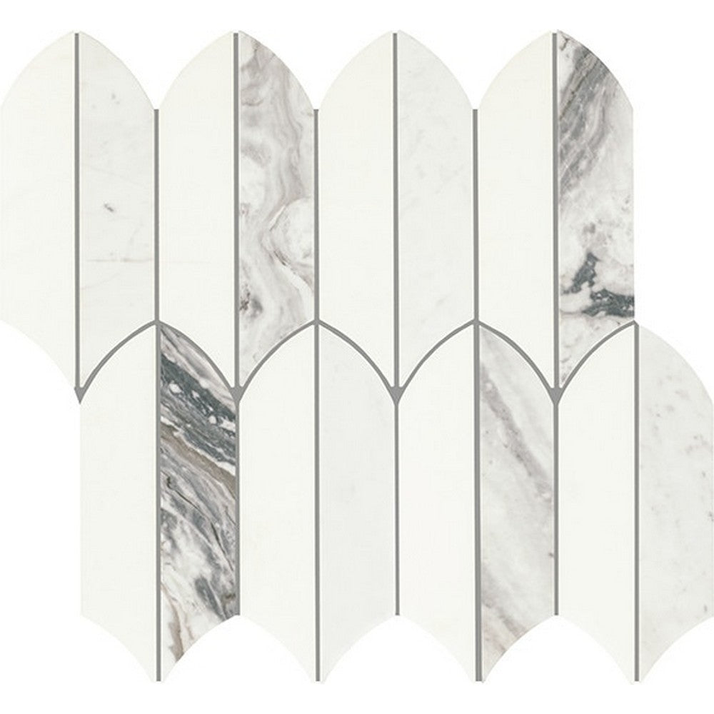 Daltile-Eclessia-Marble-13-x-14-Polished-Natural-stone-Feather-Mosaic-Volakas-Blend