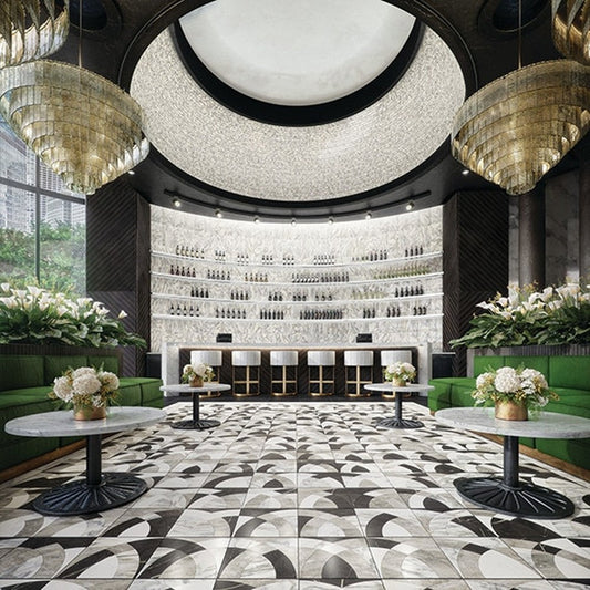 Daltile-Eclessia-Marble-12-x-12-Polished-Natural-stone-Arches-Mosaic-Cristallo-Blend