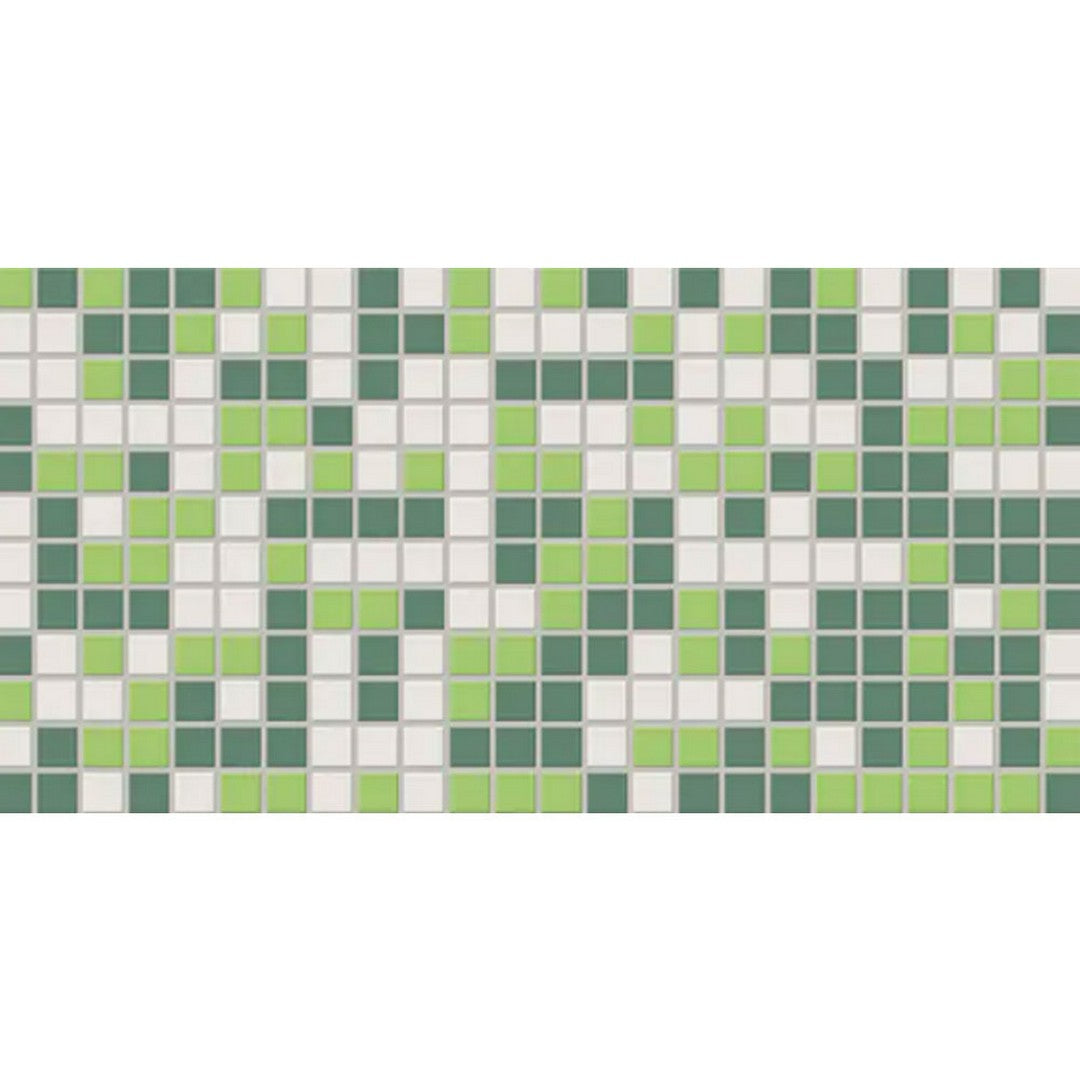 Daltile Keystones 12" x 24" Matte Porcelain 1" Straight Joint Blend Mosaic, Olive Blend, 12" x 24"