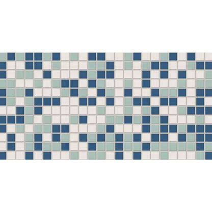 Daltile Keystones 12" x 24" Matte Porcelain 1" Straight Joint Blend Mosaic, Macaron Blend, 12" x 24"