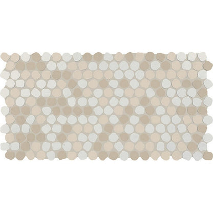 Daltile Keystone 12" x 22" Matte Porcelain 1" Organic Penny Mosaic, Sand Blend, 12" x 22"