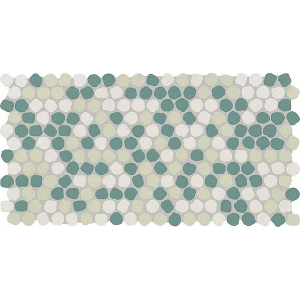 Daltile-Keystone-12-x-22-Matte-Porcelain-1-Organic-Penny-Mosaic-White-Rock-Blend