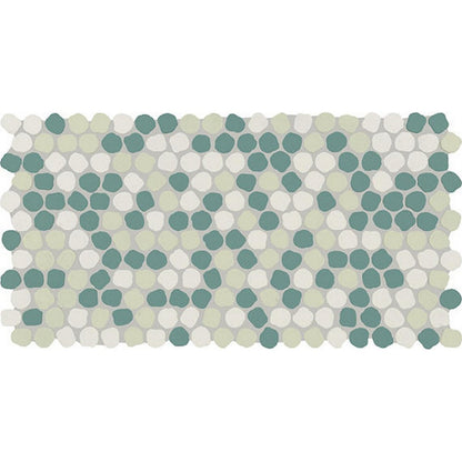 Daltile Keystone 12" x 22" Matte Porcelain 1" Organic Penny Mosaic, Spring Blend, 12" x 22"