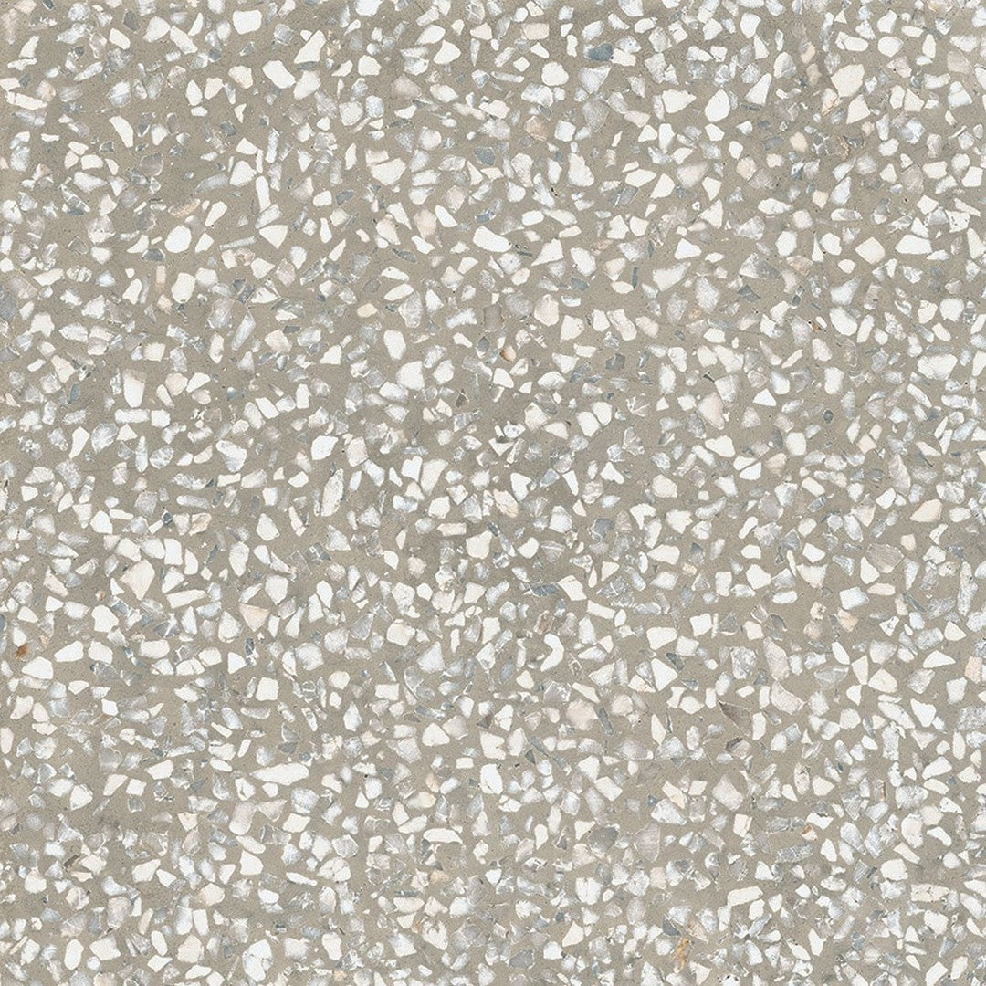 Marazzi D_Segni Terrazzo 8" x 8" Matte Porcelain Tile, Grey, 7.88" x 7.88"