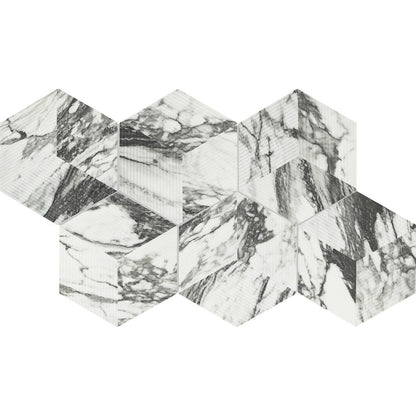 Daltile Divinium 8" x 9" Matte Porcelain Hexagon Microban Floor Tile, Calypso, 7.87" x 9.06"