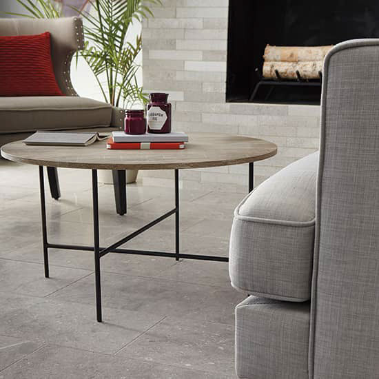 Daltile Center City 8" x RL Polished Natural Stone Pattern Tile, Carlton Beige, 8" x RL