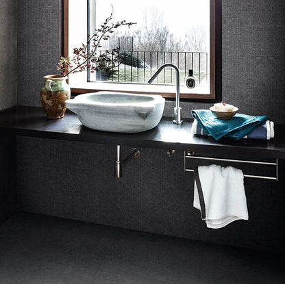 Daltile Diplomacy 12" x 20" Textured Porcelain Floor 6cm Return Coping Paver Trim, Dark Grey, 12" x 20"