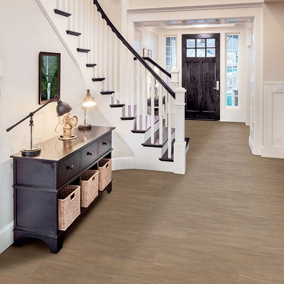 Daltile Glen Arbor 6" x 26" Mixed Ceramic Floor Plank, Grey, 6" x 26"