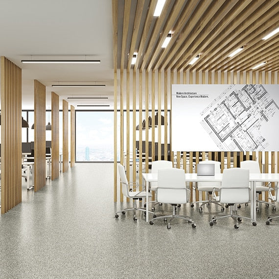Daltile Modernist 36" x 36" Rectified Matte Porcelain Floor Tile, Knoll Charcoal, 35.37" x 35.37"