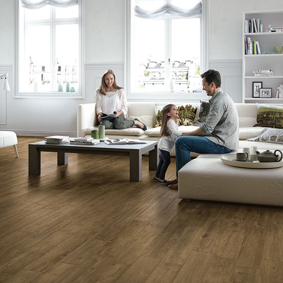Daltile Saddle Brook 6" x 36" Matte Porcelain Floor Plank, Walnut Creek, 5.87" x 35.43"