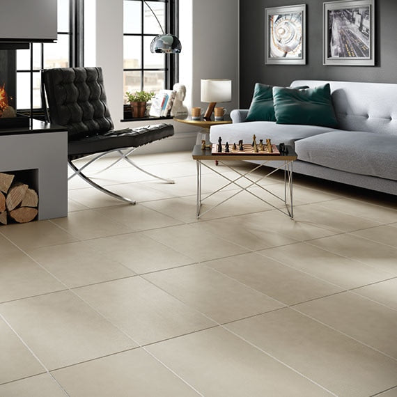 Daltile Volume 1.0 - 6" x 6" Matte Porcelain Floor Tile, Reverb Ash, 5.81" x 5.81"
