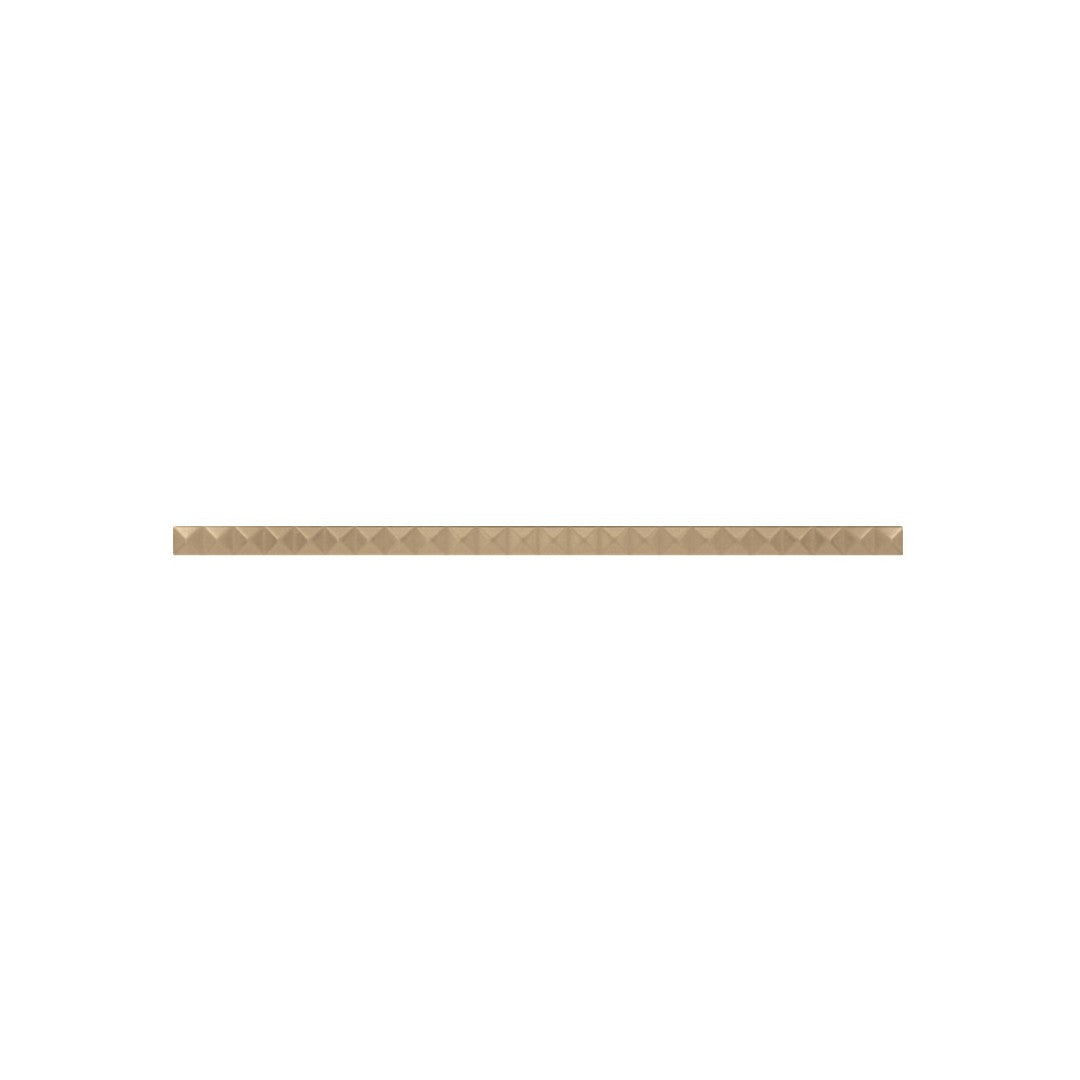 Daltile Electric 0.5" x 12" Satin Stone & Metal Diamond Liner Wall Trim, Shock Gold, 0.5" x 12"