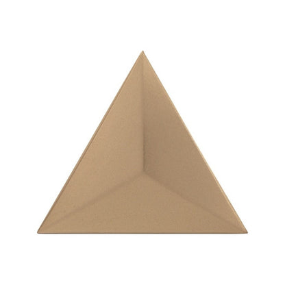 Daltile Electric 5" x 5" Satin Stone & Metal Triangle Peak Wall Tile, Shock Gold, 5.25" x 6"
