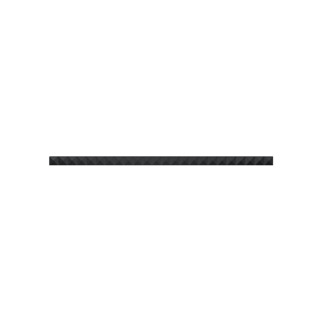 Daltile Electric 0.5" x 12" Satin Stone & Metal Diamond Liner Wall Trim, Volt Carbon, 0.5" x 12"