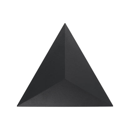 Daltile Electric 5" x 5" Satin Stone & Metal Triangle Peak Wall Tile, Volt Carbon, 5.25" x 6"