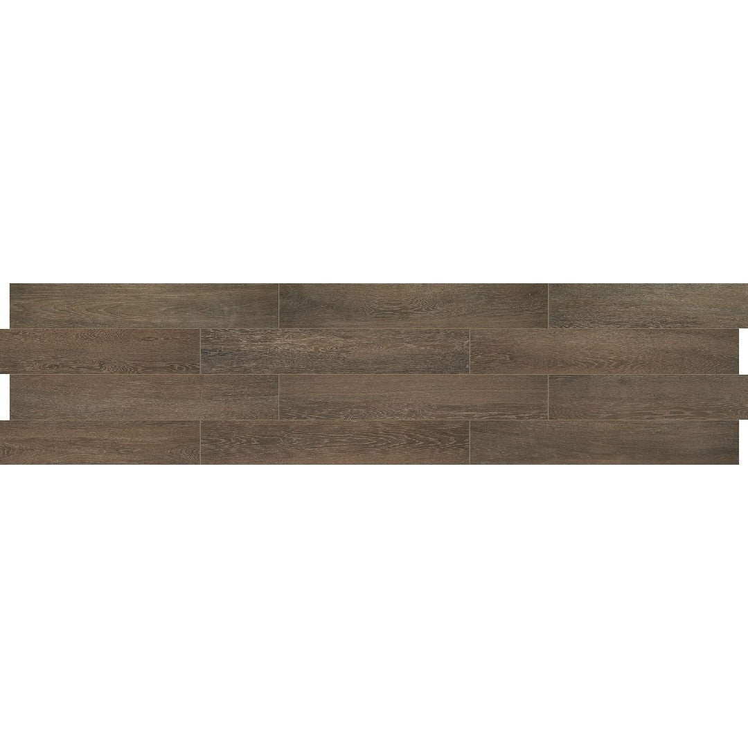 Daltile Emerson Wood 8" x 48" Matte Porcelain Microban Floor Tile, Hickory Pecan, 8" x 48"