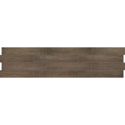 Daltile Emerson Wood 8" x 48" Matte Porcelain Microban Floor Tile, Hickory Pecan, 8" x 48"