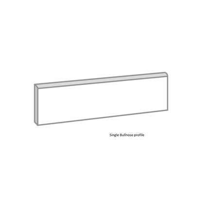 Emser Cavanite 3" x 13" Matte Ceramic Floor Bullnose, White, 3" x 13"