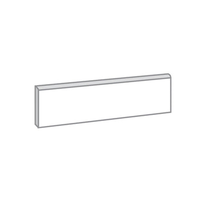 Emser Culver 3" x 12" Matte Porcelain Floor Bullnose, White, 3" x 12"