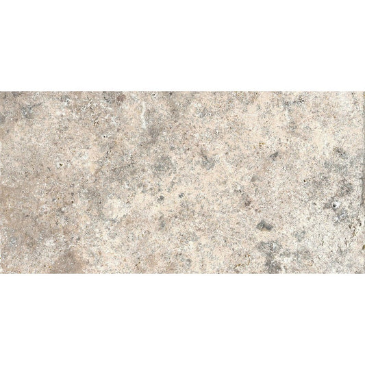 Emser Ancient Silver 8" x 16" Tumbled Natural Stone Tile, Silver, 8" x 16"