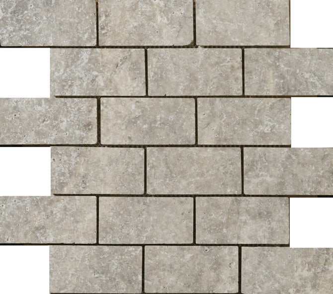Emser Trav Fontane 3" x 6" Tumbled Natural Stone Tile, Ivory Classic, 3" x 6"