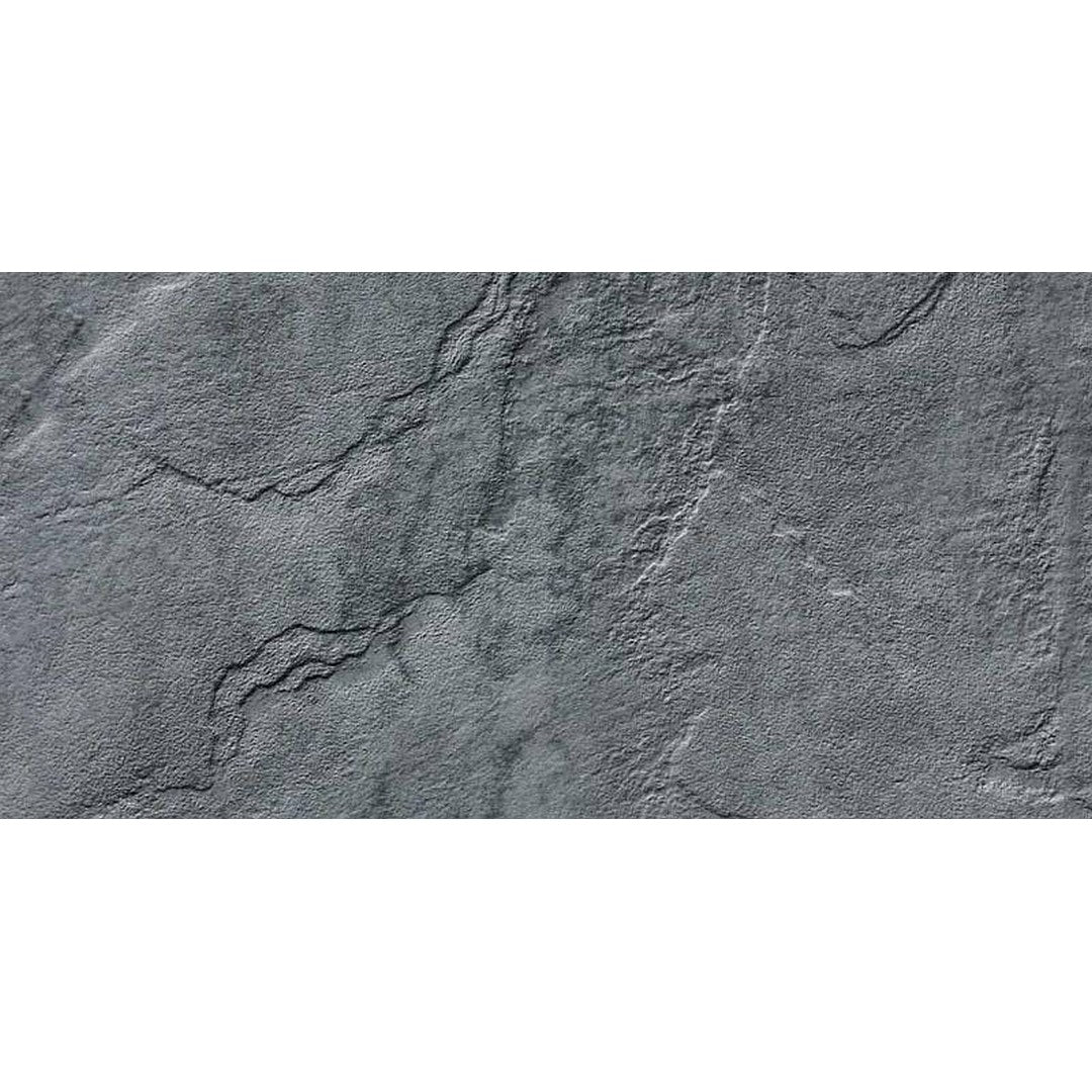 Happy Floors Eternity 12" x 24" Pressed Natural Porcelain Tile, Black, 12" x 24"
