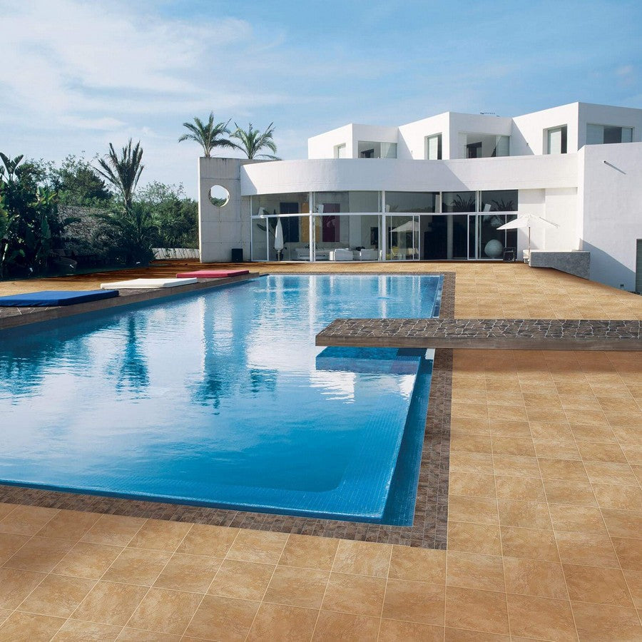 Happy Floors Eternity 18" x 18" Pressed Natural Porcelain Tile