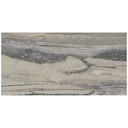 Happy Floors Exotic Stone 12" x 24" Rectified Polished Porcelain Tile, Fossil, 12" x 24"