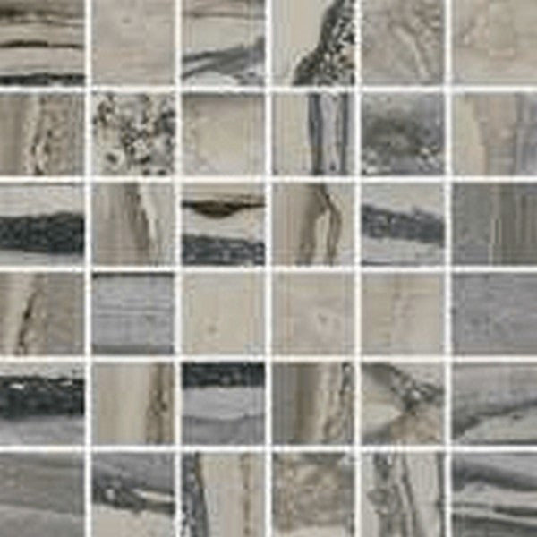 Happy Floors Exotic Stone 12" x 12" Rectified Polished Porcelain 2" Mosaic, Fossil, 12" x 12"