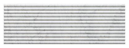 Emser Flutique 12" x 36" Honed Rectified Stone Fluted Limestone Tile, Vento, 12.01" x 35.98"