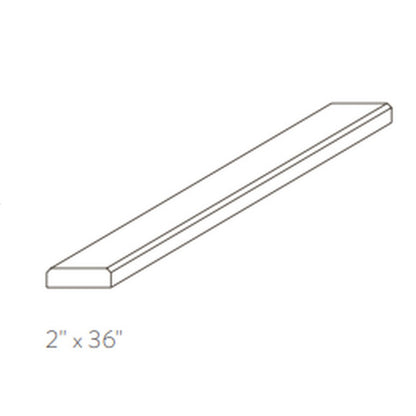 American Olean Stone Source Thresholds 2" x 36" Double Bevel Polished Natural Stone Tile 10mm, White Carrara, 2" x 36"