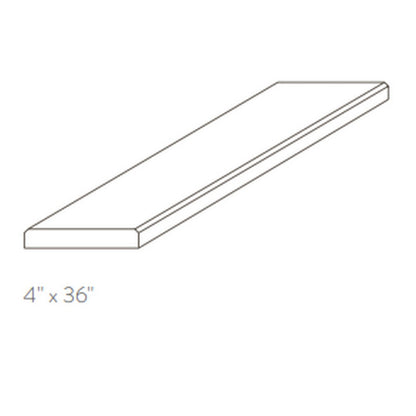 American Olean Stone Source Thresholds 4" x 36" Double Bevel Polished Natural Stone Tile 16mm, White Carrara, 4" x 36"