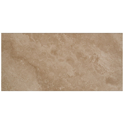 Happy Floors Cipriani 12" x 24" Pressed Natural Porcelain Tile, Noce, 12" x 24"