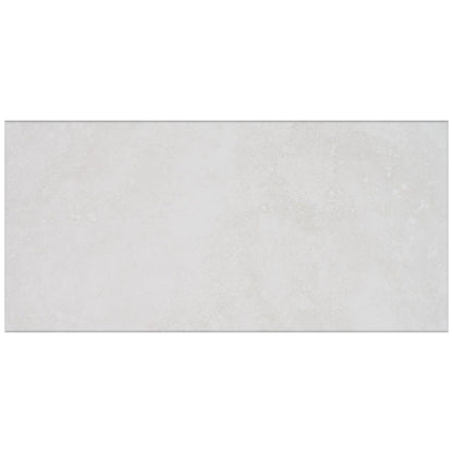 Happy Floors Cipriani 12" x 24" Pressed Natural Porcelain Tile, White, 12" x 24"