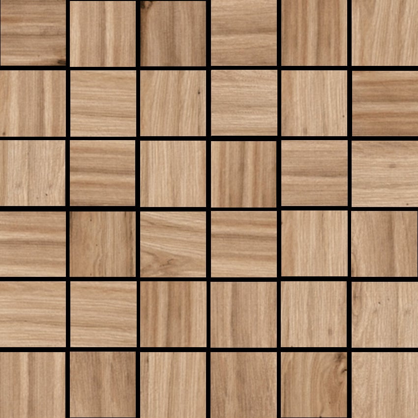 Happy Floors Cypress 12" x 12" Rectified Natural Porcelain 2" Mosaic, Natural, 12" x 12"