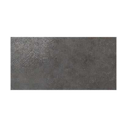 Daltile Haut Monde 12" x 24" Rectified Light Polished Porcelain Floor Tile, Empire Black, 11.62" x 23.37"