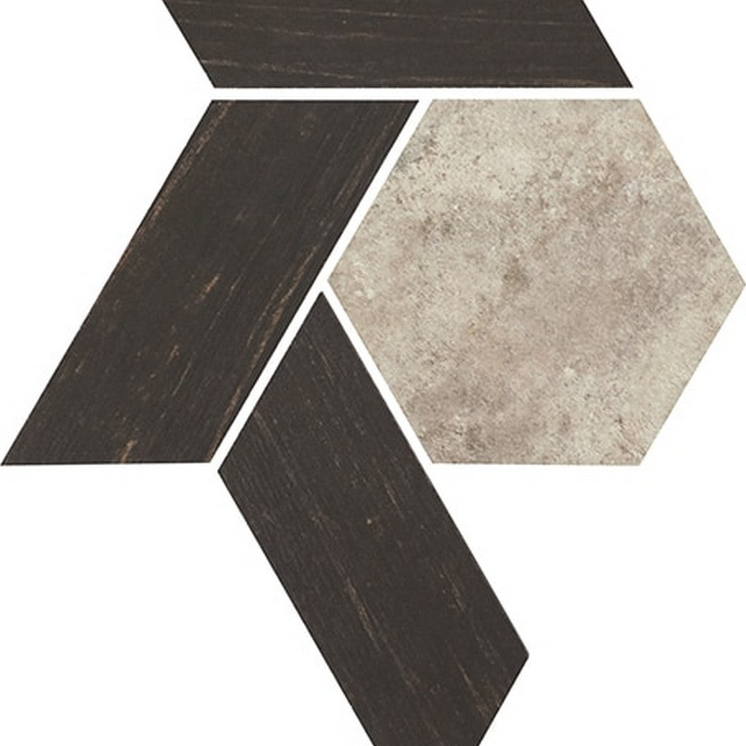 American Olean Historic Limestone 12" x 10" Matte Porcelain Mosaic, Native, 12.5" x 10.5"