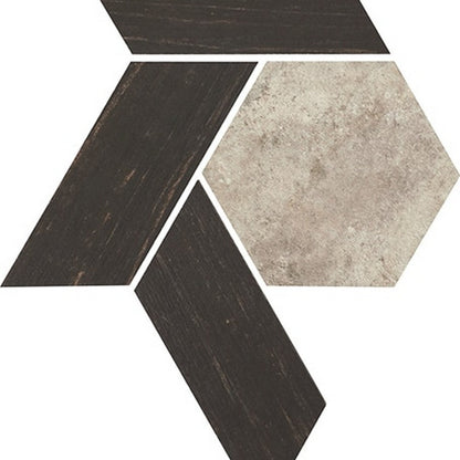 American Olean Historic Limestone 12" x 10" Matte Porcelain Mosaic, Native, 12.5" x 10.5"