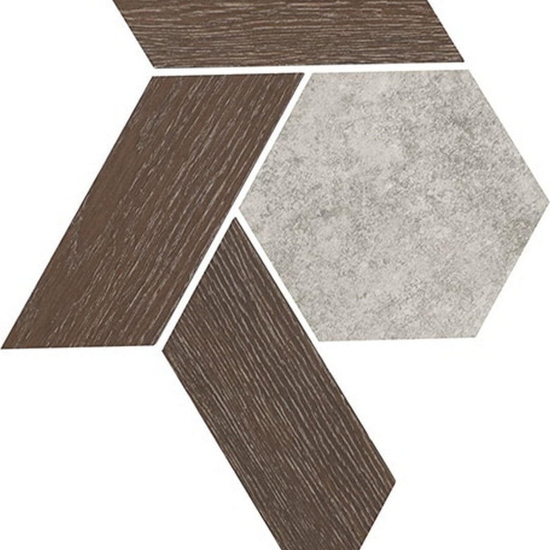 American Olean Historic Limestone 12" x 10" Matte Porcelain Mosaic, Lineage, 12.5" x 10.5"