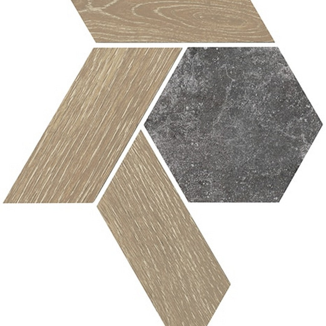 American Olean Historic Limestone 12" x 10" Matte Porcelain Mosaic, Legacy, 12.5" x 10.5"