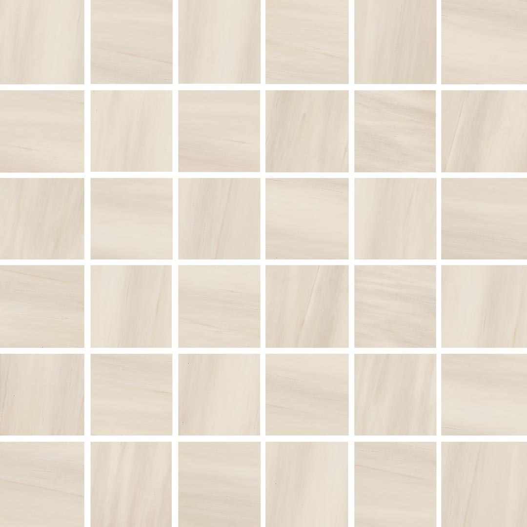 Happy Floors Dolomite 12" x 12" Polished Porcelain 1" Mosaic, Beige, 12" x 12"