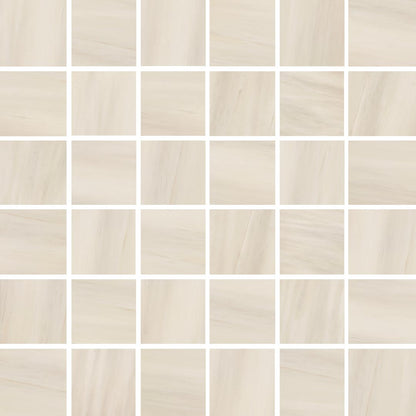 Happy Floors Dolomite 12" x 12" Polished Porcelain 2" Mosaic, Beige, 12" x 12"