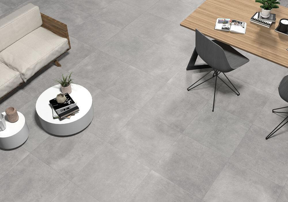 Happy Floors Phase 24" x 24" Rectified Natural Porcelain Tile, Ecru, 24" x 24"