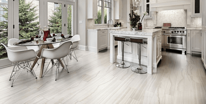 Happy Floors Onyx 12" x 13.5" Polished Porcelain Rhomboid Mosaic, Silver, 12" x 13.5"