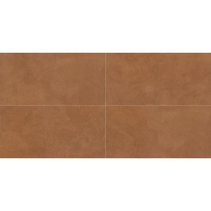 Daltile Indoterra 24" x 48" Matte Porcelain Stepwise Floor Tile, Brick, 23.37" x 46.93"