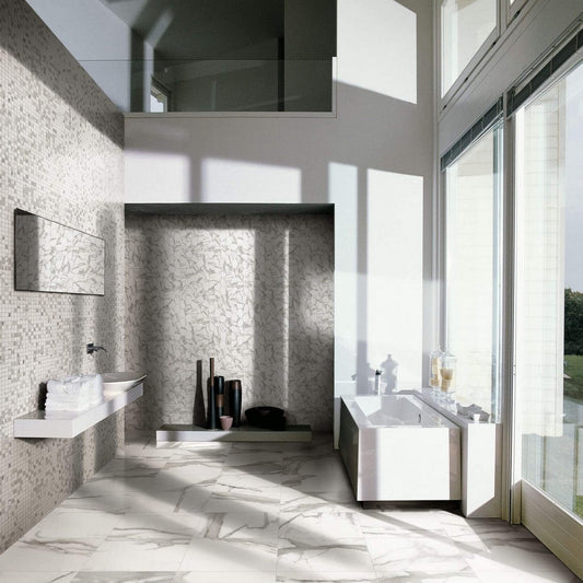 Happy Floors Italia 12" x 12" Natural Porcelain 1" Mosaic