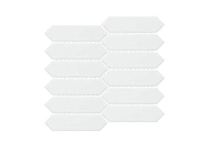 Happy Floors Artisan 11.5" x 11.5" Glossy Porcelain 2x4" Flat Brick Mosaic, Black, 11.5" x 11.5"